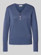Gebreide pullover met V-hals, model 'Katie'