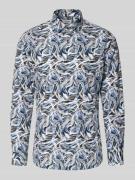 Slim fit zakelijk overhemd van katoen met kentkraag