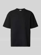 T-shirt met ronde hals, model 'CRINKLE CREPE SPACER'