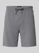 Regular fit sweatshorts van katoenmix, model 'WAFFLE'