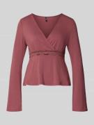 Slim fit shirt met lange mouwen van viscosemix, model 'SINI'