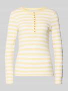 Shirt met lange mouwen en korte knoopsluiting