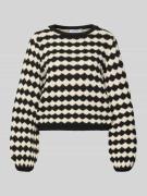 Gebreide pullover met ribboorden