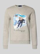 Regular fit sweatshirt van katoenmix