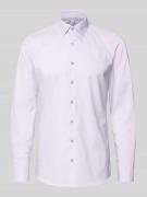 Slim fit zakelijk overhemd van katoenmix met kentkraag