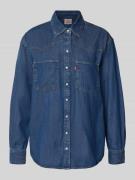 Overhemdblouse in denimlook