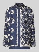 Oversized blouse met lange mouwen van pure zijde, model 'LASTRA'