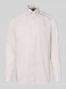 Regular fit zakelijk overhemd van puur katoen met kentkraag