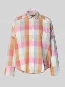 Overhemdblouse met blinde knoopsluiting