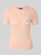 Gebreide pullover met 1/2-mouwen