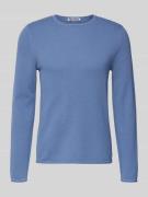 Basic gebreide pullover met ronde hals en rolranden
