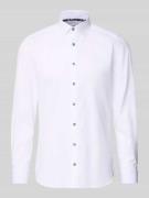 Regular fit zakelijk overhemd van katoenmix met kentkraag