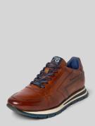 Leren sneakers met labeldetail, model 'Philip'