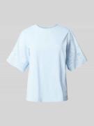 Regular fit T-shirt met ajourpatroon, model 'YASLEX'