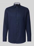 Regular fit zakelijk overhemd van puur katoen met kentkraag