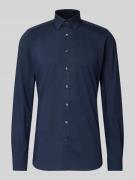 Slim fit zakelijk overhemd van popeline met extra lange mouwen