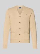 Regular fit gebreid jack van puur katoen