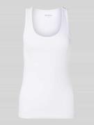 Top van puur katoen met boothals, model 'Adena'