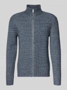 Regular fit gebreid jack met wol