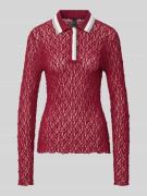 Slim fit shirt met lange mouwen in semi-transparant design