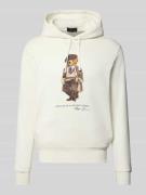 Hoodie met label- en motiefprint