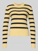 Slim fit gebreide pullover van puur katoen