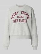 Oversized sweatshirt met labelprint, model 'MERLE'