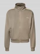 Sweatjack met labelprint, model 'YARROW'