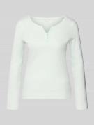 Regular fit shirt met lange mouwen van katoenmix