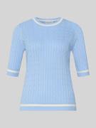 Gebreide pullover met ribboorden