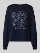 Sweatshirt met labelprint, model 'BANU'