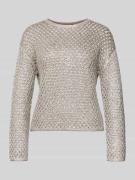 Gebreide pullover met broderie anglaise