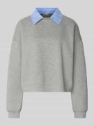 Sweatshirt met overhemdkraag