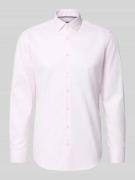 Regular fit zakelijk overhemd van katoen met kentkraag