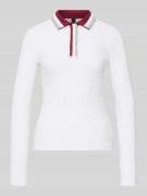 Slim fit shirt met lange mouwen in semi-transparant design