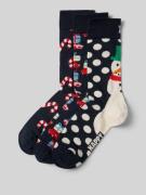 Sokken met labelprint in een set van 3 paar