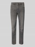 Comfortabele slim fit jeans in grijze wassing en 5-pocketmodel