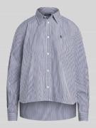 Slim fit overhemdblouse van puur katoen