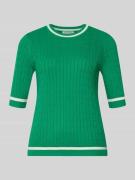 Gebreide pullover met ribboorden