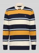 Sweatshirt met polokraag en labelstitching