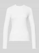 Slim fit shirt met lange mouwen van katoenmix