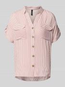 Regular fit overhemdblouse van pure viscose, model 'BUMPY'