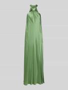 Maxi-jurk met halter, knoopdetail, model 'Huppsala'