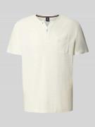 T-shirt met borstzak en labelstitching, model 'SERAFINO'