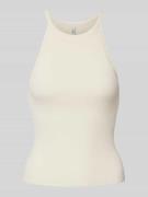 Slim fit top van een fijn gebreide viscosemix, model 'GEMMA'