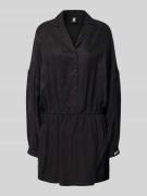 Mini-jurk met resortkraag