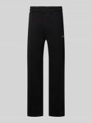 Loose fit sweatpants met labelstitching en elastische band