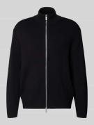 Relaxed fit gebreid jack van viscosemix, model 'TELLER'