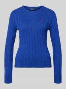 Gebreide pullover met kabelpatroon, model 'JULIANNA'