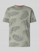 T-shirt met structuurmotief